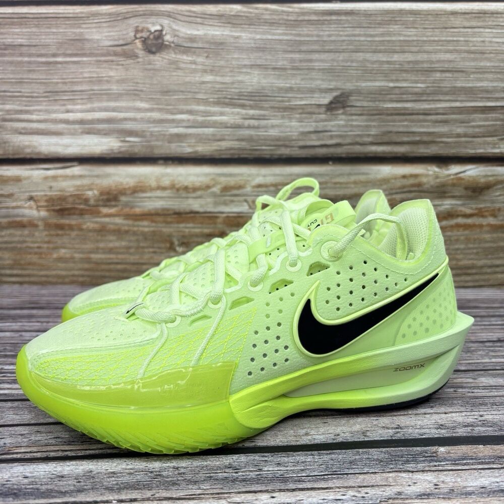 Mens Size 8 Nike Zoom GT Cut 3 Barely Volt Black Basketball Shoes DV2913-700